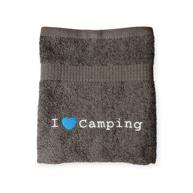 Handtuch I love Camping, Gästehandtuch, Handtuch, Sauna, Wellness, Duschtuch