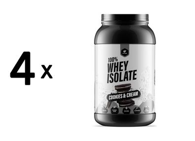 4 x Go Fitness Whey Isolate (900g) Cookies and Cream