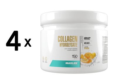 4 x Maxler Collagen Hydrolysate (150g) Citrus