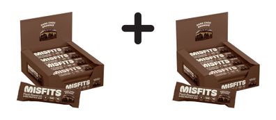 2 x Misfits Vegan Protein Bar (12x45g) Dark Choc Brownie