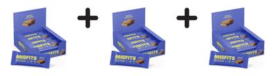 3 x Misfits Vegan Protein Wafers (12x37g) Smooth Chocolate