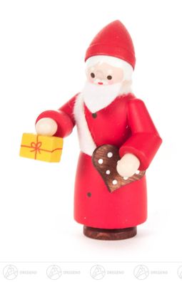 Weihnachtliche Miniatur Nikolaus farbig H=ca 6,5 cm NEU Erzgebirge Holzfigur