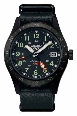 Seiko 5 Sports Herren-Armbanduhr Automatik GMT Schwarz SSK025K1
