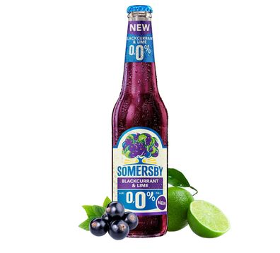 24 x Somersby Blackcurrant & Lime 0,4l - Alkoholfrei 0,0% Vol. 5,11/ L