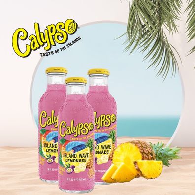 12 x Calypso Lemonade Fruit-Mix Original je 473ml - Limonade aus Amerika 7,38/ L