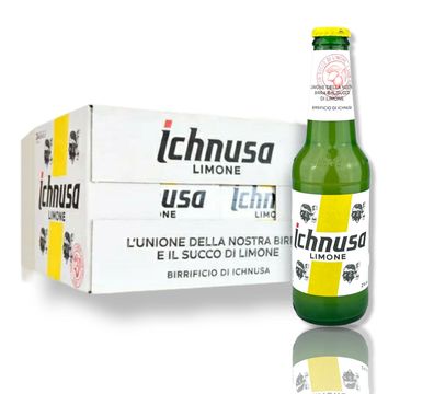 24 x Birra Ichnusa Limone Bier - Radler auf sardische Art mit 1,3% Alc. 5,05/ L