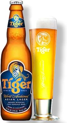 24 x Tiger Beer 0,33l - Bier aus Asien 5,05/ L