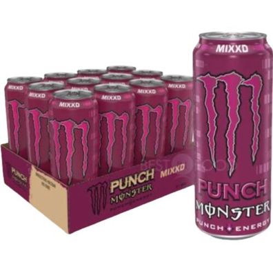 12 x Monster, 500 ml Dose Punch Energy Drink MIXXED 4,81/ L