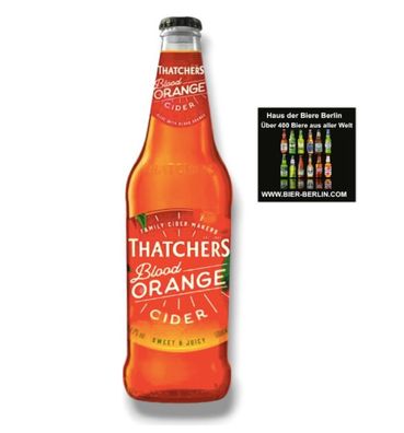 12 x Thatchers Blood Orange 0,5l- Somerset Cider mit 4,8% Vol.- 9,65/ L