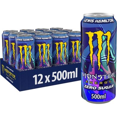 12 x Monster Energy Lewis Hamilton Zero -ohne Zucker und ohne Kalorien 3,24/ L