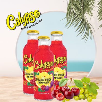 12 x Calypso Lemonade Traube Original je 473ml - Limonade aus Amerika 7,38/ L