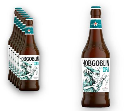 6x Wychwood Hobgoblin IPA 0,5l- Wychwoods Brewery IPA mit 5,3% Vol. 8,30/ L