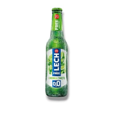 Lech free 24 x 0,33l- Limette & Minze alkoholfreies Bier aus Polen 0,0% Vol.