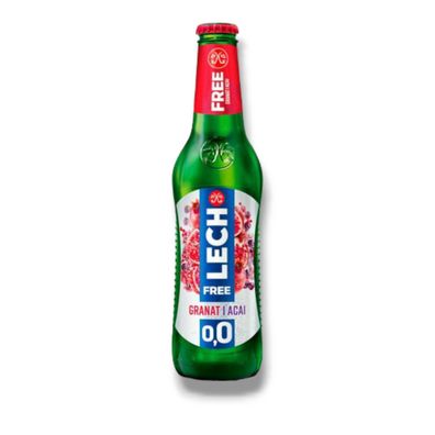 Lech free 24 x 0,33l- Granatapfel & Acai alkoholfreies Bier aus Polen 0,0% Vol.