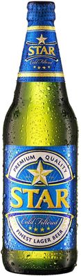 Star Finest Lager Beer 12 x 0,6l- Nigerianisches Lager mit 5,1 % Alc.
