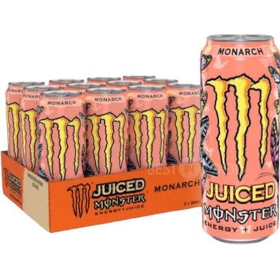 24 Dosen Monster Monarch 500ml Energy trifft Juice