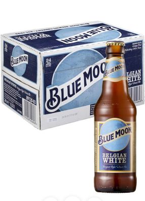 6 Flaschen Molson Coors Blue Moon Belgian White Beer 0,33l.