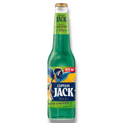 Captain Jack Blue Lagoon 6 x 0,4l- Biermischgetränk aus Polen mit 6% Vol.