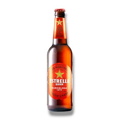 Estrella Damm 6 x 0,33l - das beliebteste Bier der Katalanen mit 5,4% Vol.