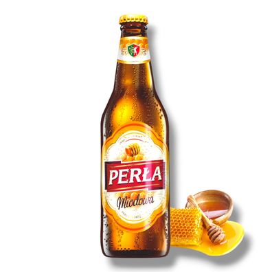 Perla Miodowa Bier 12 x 0,5l- Honigbier aus Polen in der Flasche mit 6% Vol.