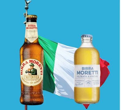 Birra Moretti L'Autentica Lager Bier & Birra Moretti Filtrata A Freddo 24x 0,33l