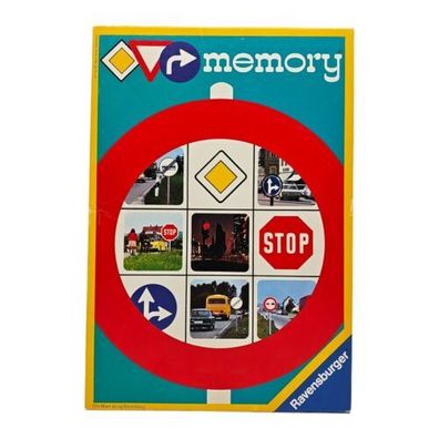 Verkehrszeichen Memory Ravensburger 1971 Vintage Gesellschaftsspiel