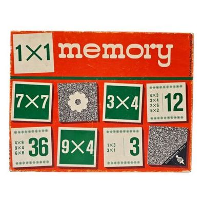 Memory 1x1 Legespiel Ravensburger 1969 Vintage Gedächtnisspiel Kartenspiel