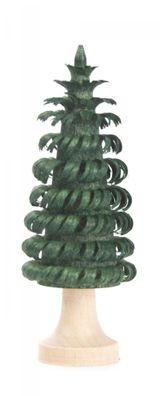 Tischdekoration Ringelbaum mit Stamm grün BxHxT 22x60x22mm NEU Holzbaum Seiffen