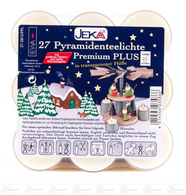 Zubehör Pyramidenteelichte in Acrylhülle (27) B x H=ca 4 cmx2 cm NEU Erzgebirge