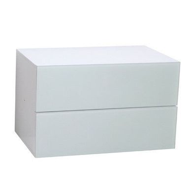 Atlanta - Schubladencontainer mit 2 Schubladen mit Push-Open-Funktion und Glasfront,