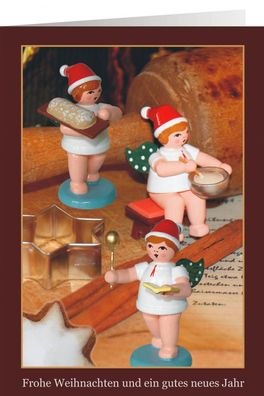 Karte Weihnachtliche Klappkarte BxH 11,5x16,5cm NEU Grußkarte Glückwunschkarte