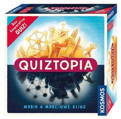 Gesellschaftsspiel Quiztopia 272x272x73mm (LxBxH) NEU Actionspiel Familienspiel