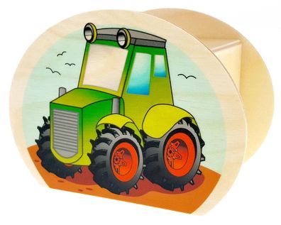 Holzdekoration Spardose Traktor BxLxH 65x115x85mm NEU Sparbüchse Sparen Geld