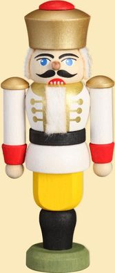 Mini Nußknacker König weiß HxBxT = 9x4x3cm NEU Weihnachten Seiffen Nutcracker Nü