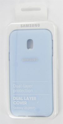 Original Samsung Galaxy J3 (2017) Dual Layer Cover Schutzhülle Blau OVP