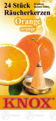 Zubehör KNOX Räucherkerzen Orange (24) NEU Erzgebirge Räucherkegel