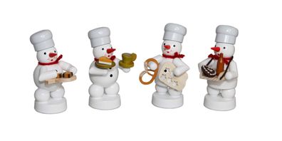 Winterdekoration Schneemann Bäckerquartett Höhe 8cm NEU Schnee Eismann