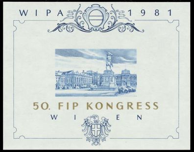 Österreich Gedenkblätter Nr GB-WIPA-BLAU BELEG S5F0206