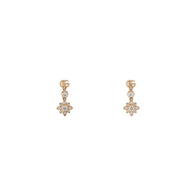 Gucci – YBD702691001 – Flora-Ohrringe aus 18-karätigem Roségold und Diamanten