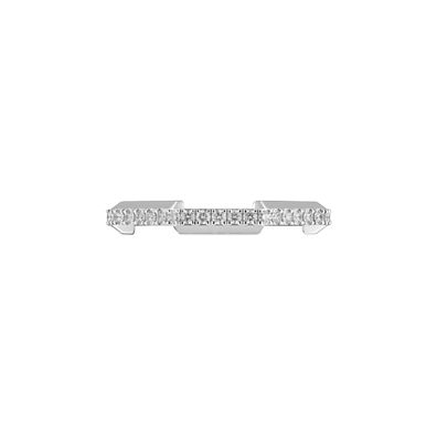 Gucci – YBC662140001 – Link to Love Ring aus 18 Karat Weißgold und Diamanten