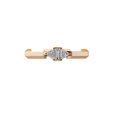 Gucci – YBC744971001 – Link to Love Ring aus 18 Karat Roségold und Diamanten