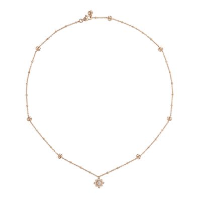 Gucci – YBB702393001 – Flora-Halskette aus 18-karätigem Roségold und Diamanten
