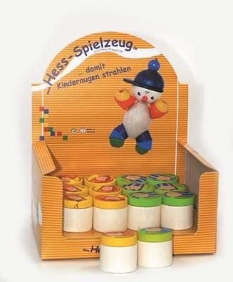 Babyspielzeug Display mit 20 Zahndöschen BxLxH 40x40x35mm NEU Holzbox Holzdose