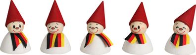 Miniaturfiguren 5 Wippel-Deutschland Fan HxBxT = 4x3x3cm NEU Seiffen Erzgebirge