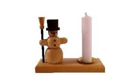 Kerzenhalter Schneemann natur HxBxT 7,5x10x3,5cm NEU Weihnachten Kerzenschmuck T