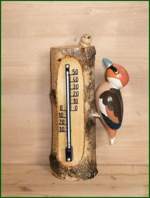 Ganzjahresdekoration Thermometer mit Kernbeiser Höhe 25cm NEU Figu