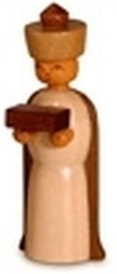 Miniaturfigur König Melchior natur HxBxT 6x2,5x1,5cm NEU Holzfiguren Holzschmuck