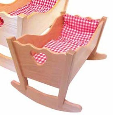 Puppenspielzeug Wiege L/B/H 58/ 43/ 37cm NEU Kinderwiege Holzwiege Puppenwiege