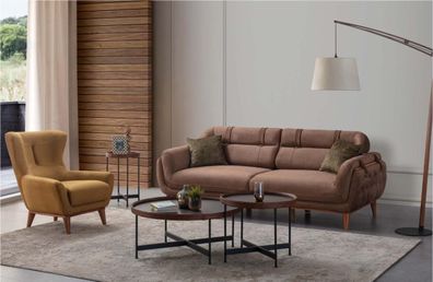 Stilvolle Wohnzimmer Polstergarnitur Designer Couchgarnitur 3 + 1 Set