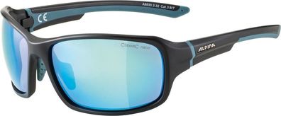 Alpina Sonnenbrille Lyron Rahmen black matt dirtblue Glas blue mirror